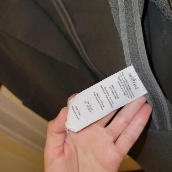 Aritzia wilfred chevalier draped open tuxedo blazer dark olive green gre… - Picture 10 of 11